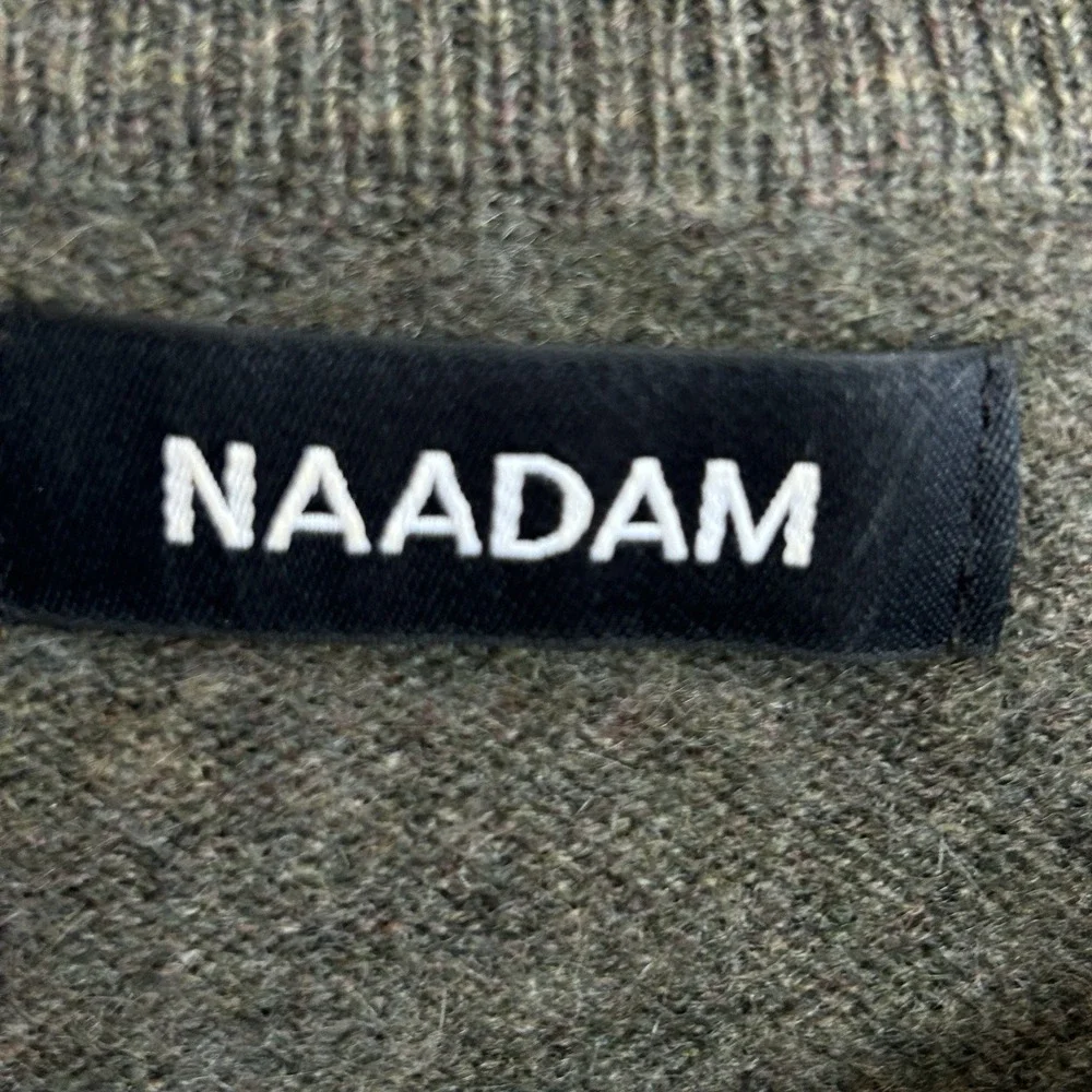 NAADAM Cashmere Crewneck Sweater Medium Minimalist Heritage Long Sleeve Green